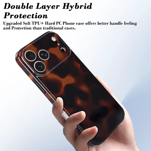 Alt view image 4 of 7 - Magnetic for iPhone 17 Pro Max Case Cute Tortoise Shell Shockproof-Brown | Compatible with MagSafe, Full Camera Protection IMD Craft ScratchResistant TPU & PC Protective Phone Shell for Women Girls