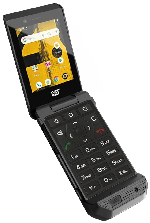 Alt view image 5 of 6 - Grid Series for CAT S22 Flip Phone Case - Black | Protective Hard Shell Cover, Satisfying Texture, Matte