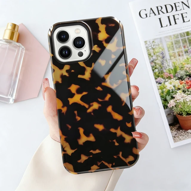 Alt view image 7 of 7 - Magnetic Tortoise Shell Phone Case for iPhone 18 Pro Max/17 Pro Max, Amber | Compatible with MagSafe, Dual-Layer Shock Protection(Hard PC + Silicone) - Aesthetic Protective Phone Cover for Women Girl