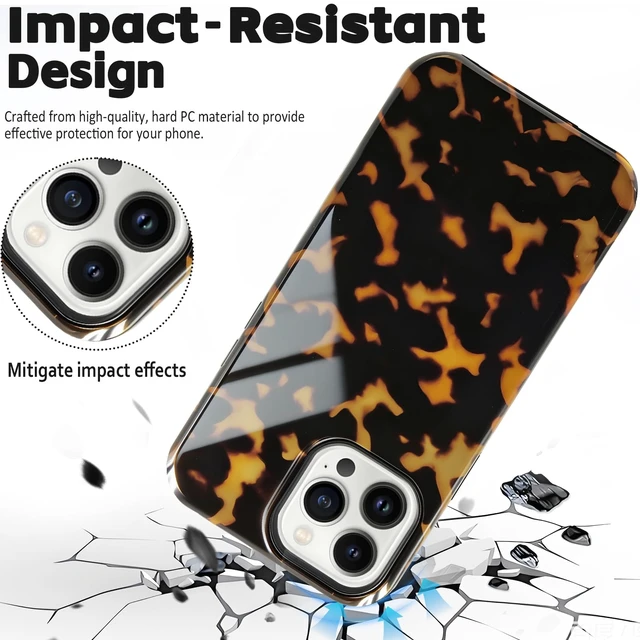 Alt view image 4 of 7 - Magnetic Tortoise Shell Phone Case for iPhone 18 Pro Max/17 Pro Max, Amber | Compatible with MagSafe, Dual-Layer Shock Protection(Hard PC + Silicone) - Aesthetic Protective Phone Cover for Women Girl