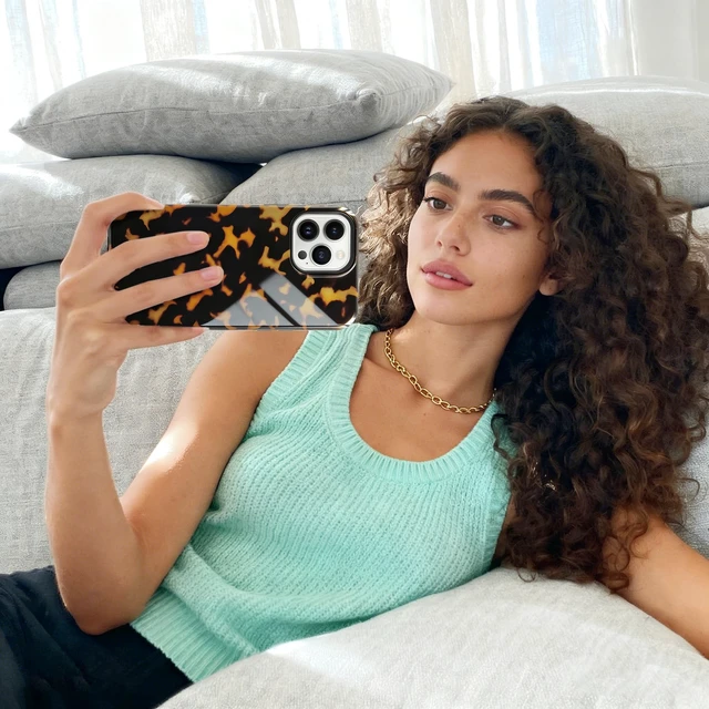 Alt view image 6 of 7 - Magnetic Tortoise Shell Phone Case for iPhone 18 Pro Max/17 Pro Max, Amber | Compatible with MagSafe, Dual-Layer Shock Protection(Hard PC + Silicone) - Aesthetic Protective Phone Cover for Women Girl