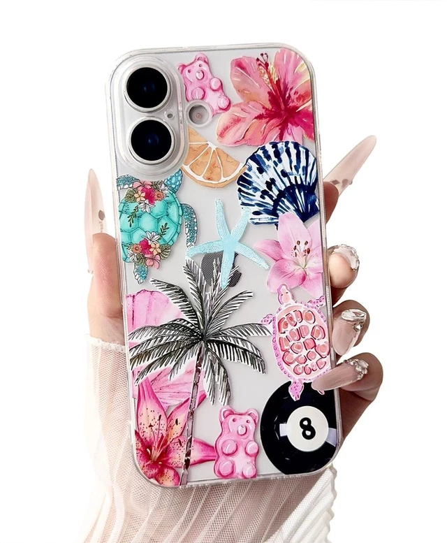 Main image of for iPhone 17 Case, TPU, Drop Protection, Summer | Shockproof, Fade-resistant, Anti-yellow, Lens protection, Summer, Seashell, Beach, Precise cutout, Slim grip, 24h Service