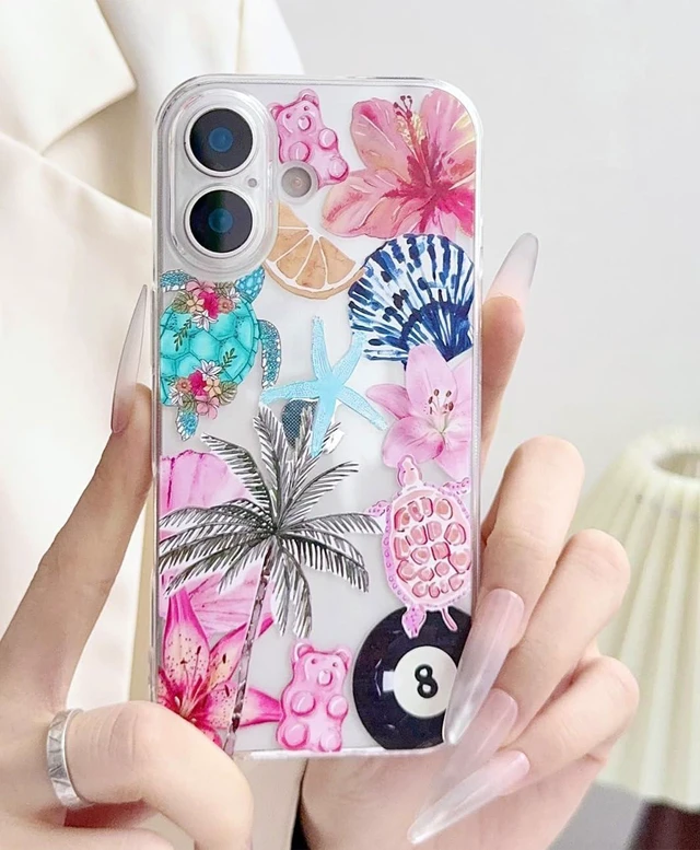 Alt view image 3 of 6 - for iPhone 17 Case, TPU, Drop Protection, Summer | Shockproof, Fade-resistant, Anti-yellow, Lens protection, Summer, Seashell, Beach, Precise cutout, Slim grip, 24h Service