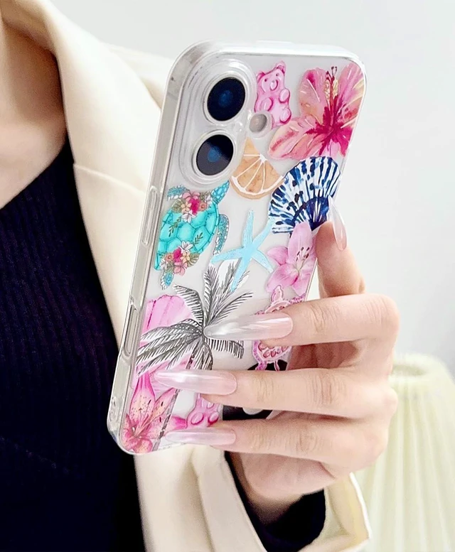 Alt view image 4 of 6 - for iPhone 17 Case, TPU, Drop Protection, Summer | Shockproof, Fade-resistant, Anti-yellow, Lens protection, Summer, Seashell, Beach, Precise cutout, Slim grip, 24h Service