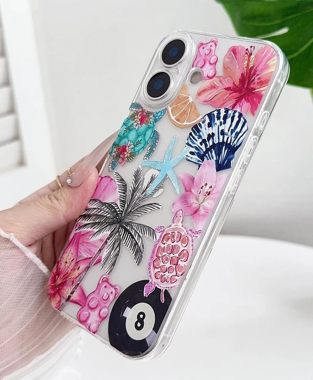 Alt view image 5 of 6 - for iPhone 17 Case, TPU, Drop Protection, Summer | Shockproof, Fade-resistant, Anti-yellow, Lens protection, Summer, Seashell, Beach, Precise cutout, Slim grip, 24h Service