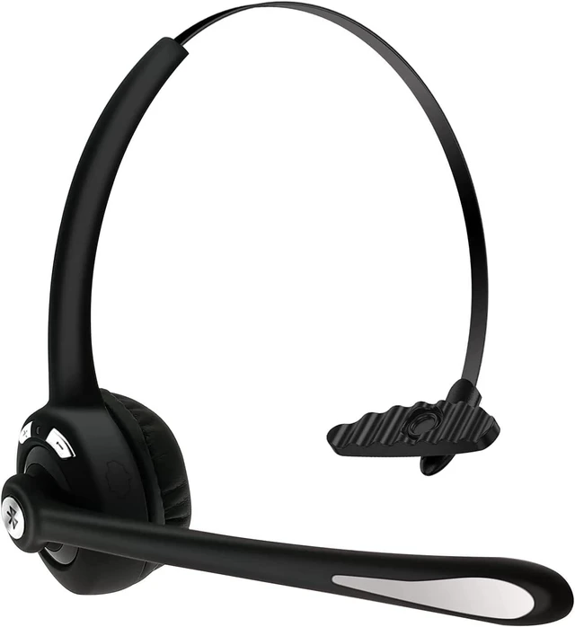 Main image of Bluetooth Wireless Headset with Microphone,V5.1,Noise Canceling Wireless On Ear Headphones, Bluetooth Headphones with Mic, Phone Headset Mute Button for Laptop, Skype, Call Centers, Office, Trucker