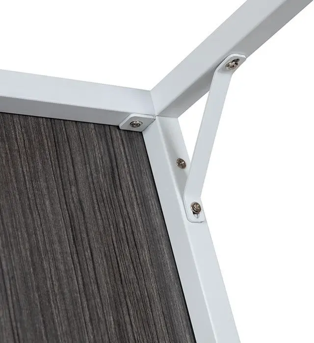 Alt view image 7 of 20 - Flash Furniture 47"W Commercial Grade Industrial Style Office Computer Desk - Rustic Gray