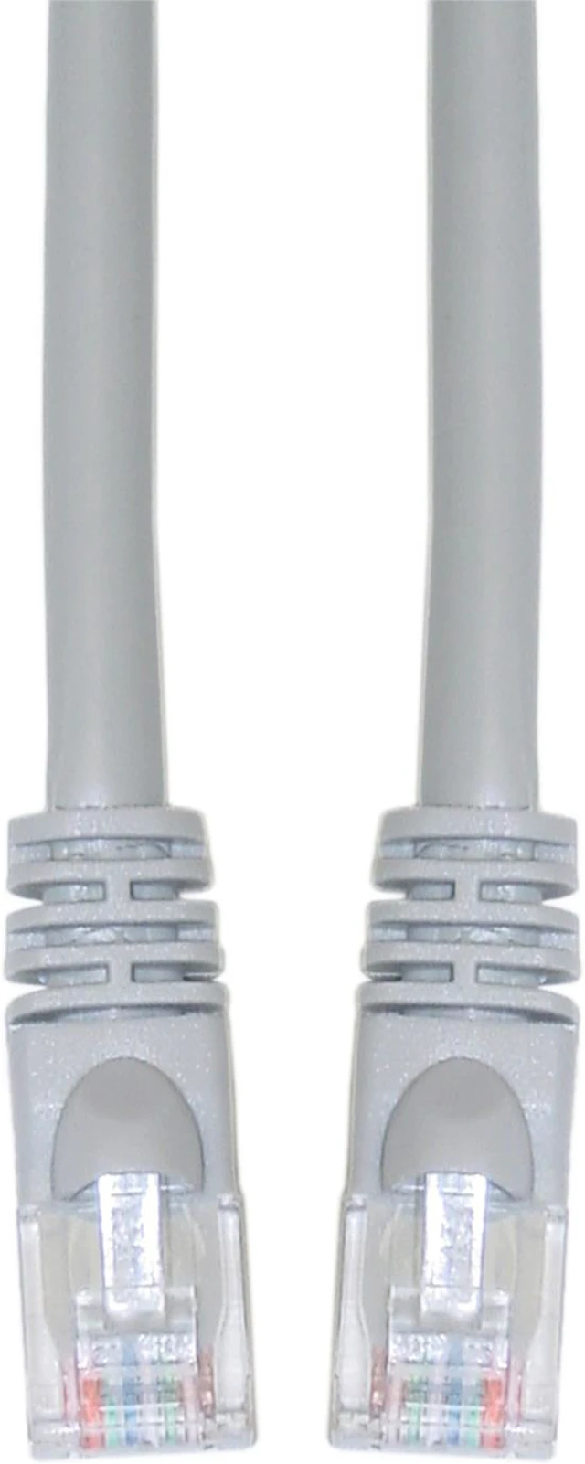 Main image of CableWholesale 13X6-02102 Cat6a Gray Ethernet Patch Cable Snagless Molded Boot 500 MHz 2 foot