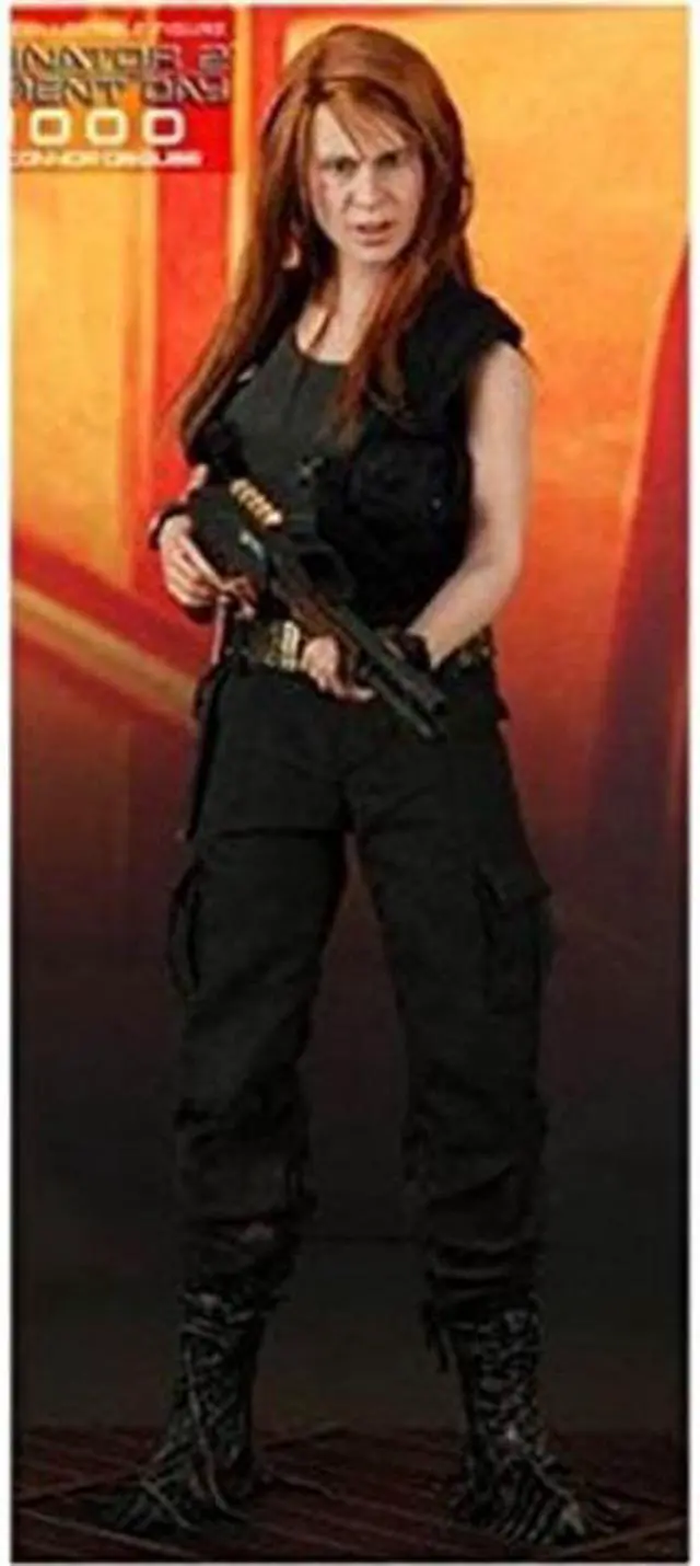 Main image of hot toys terminator 2 judgement day movie masterpiece 1/6 scale collectible figure t1000 as sarah connor