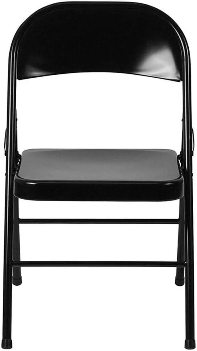 Alt view image 10 of 20 - HERCULES Series Double Braced Black Metal Folding Chair