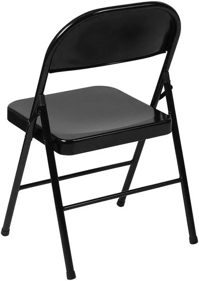 Alt view image 9 of 20 - HERCULES Series Double Braced Black Metal Folding Chair