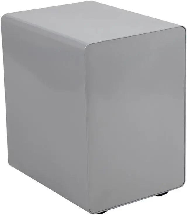 Alt view image 11 of 20 - Ergonomic 3-Drawer Mobile Locking Filing Cabinet with Anti-Tilt Mechanism and Hanging Drawer for Legal & Letter Files, Gray