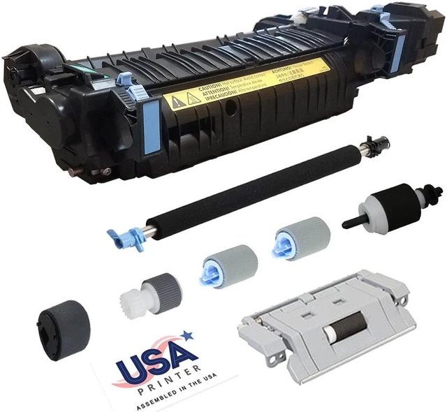 Main image of USA Printer CE484A-DMK-USA Deluxe Maintenance Kit for HP Color Laser Printer CM3530 CP3525 M570 M575 includes RM1-4955 Fuser, Transfer Roller (RM1-8176), & Tray 1-3 Roller Kit (110V)