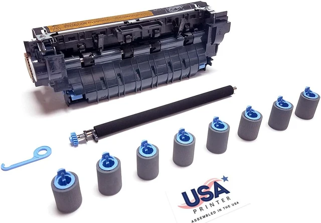 Main image of USA Printer CE731A-MTK-USA (CE731-67901 CE502-67909) Maintenance Kit for HP LaserJet M4555 includes RM1-7395 Fuser, RM1-8491 Transfer Roller, & Tray 2-5 Roller Kit (110V)
