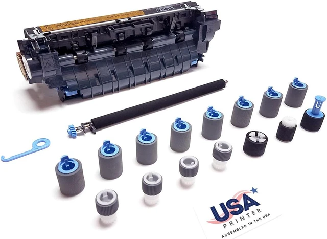Main image of USA Printer CE731A-DMK-USA (CE731-67901 CE502-67909) Deluxe Maintenance Kit for HP LaserJet M4555 includes RM1-7395 Fuser, RM1-8491 Transfer Roller, & Tray 1-5 Roller Kit (110V)
