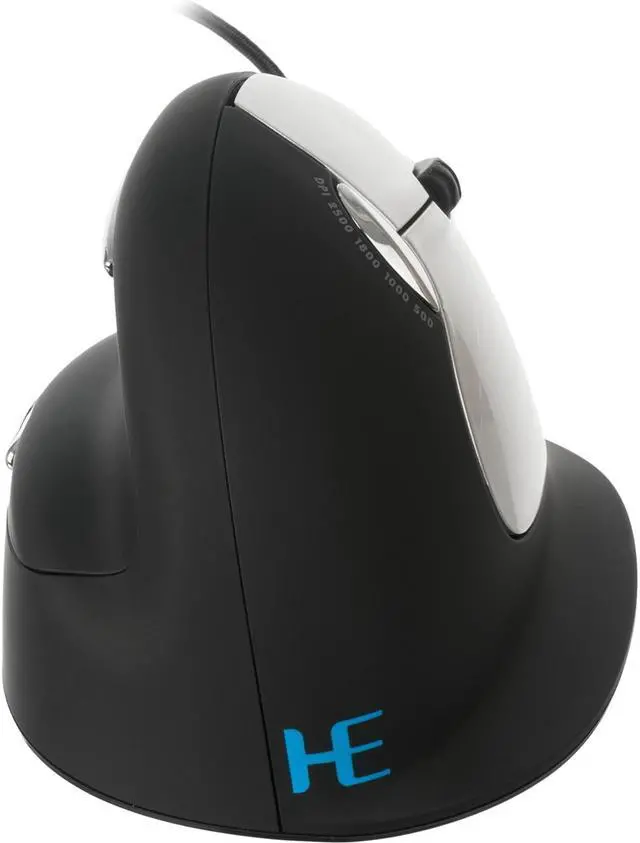 Alt view image 3 of 5 - Ergoguys - RGOHELA - R-Go Tools Wired Vertical Ergonomic Mouse, Large, Right Hand, Black - Cable - Black - 1 Pack -