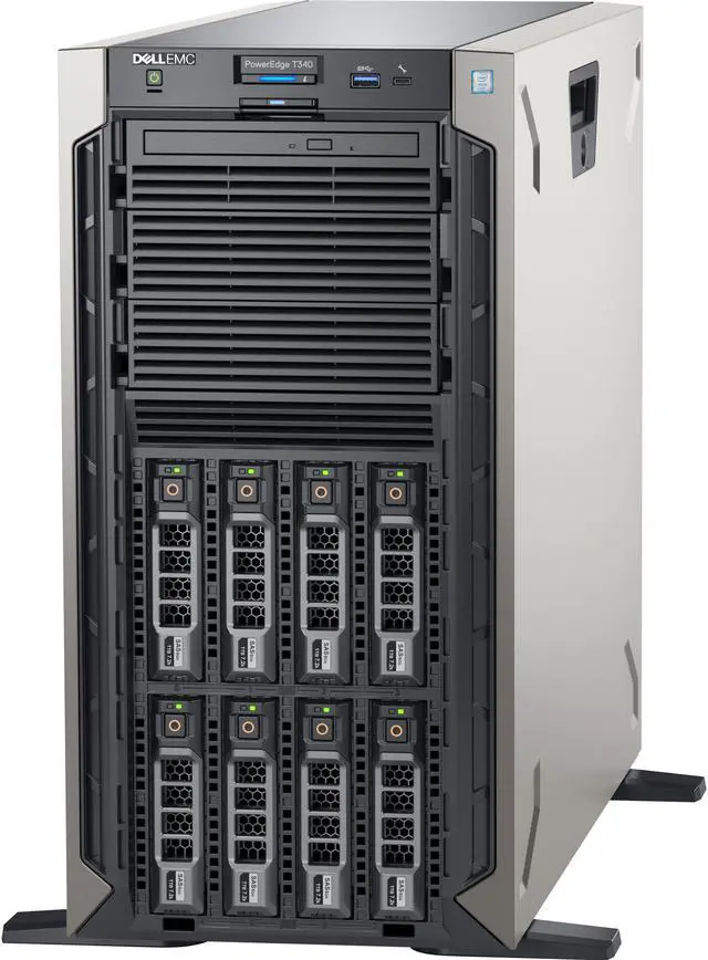 Alt view image 4 of 18 - Dell EMC PowerEdge T340 5U Xeon E-2224 8GB Tower Server DV7CN