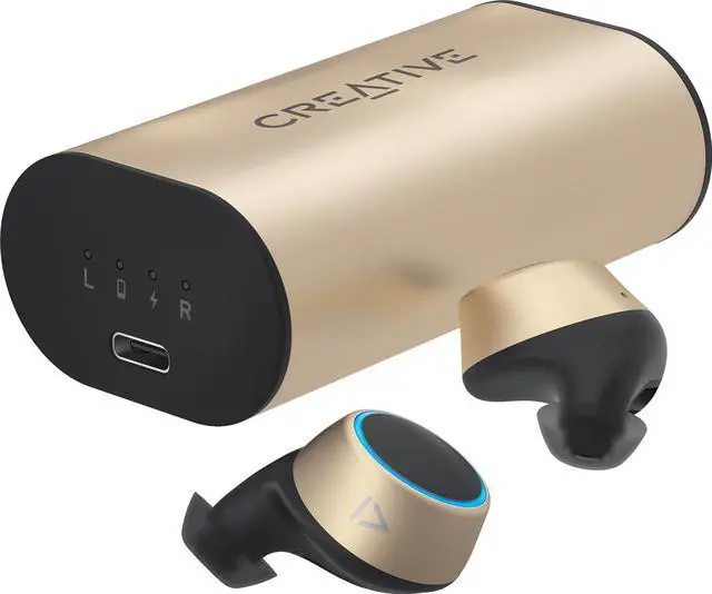 Alt view image 4 of 8 - Creative Outlier TWS True Wireless Sweatproof Earbuds, Gold