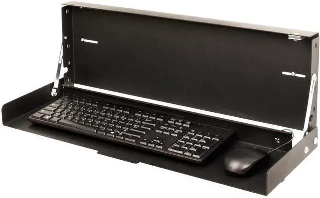 Alt view image 3 of 3 - Rack Solutions 104-2795 Full Keyboard Wallmount - Black