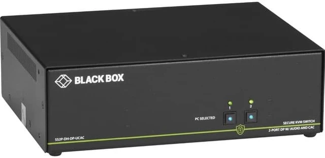 Alt view image 7 of 8 - Black Box KVM Switchbox with CAC - 2 Computer(s) - 1 Local User(s) - 3840 x 2160 - 4 x USB - Desktop - 6 x DisplayPort - TAA Compliant