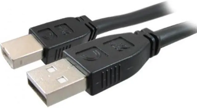 Alt view image 2 of 2 - Comprehensive USB2-AB-50PROAP Comprehensive Pro AV/IT Active Plenum USB A Male to B Cable - USB for Webcam, Printer, Whiteboard - 50 ft - 1 x Type A Male USB - 1 x Type B Male USB - Shielding - Matte