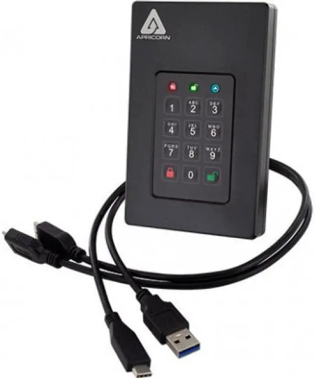 Alt view image 11 of 20 - Apricorn Aegis Fortress 5 TB Hard Drive External USB 3.0 AFL35TB