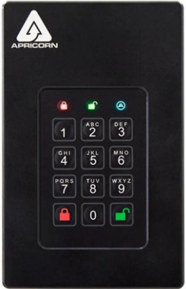 Alt view image 12 of 20 - Apricorn Aegis Fortress 5 TB Hard Drive External USB 3.0 AFL35TB