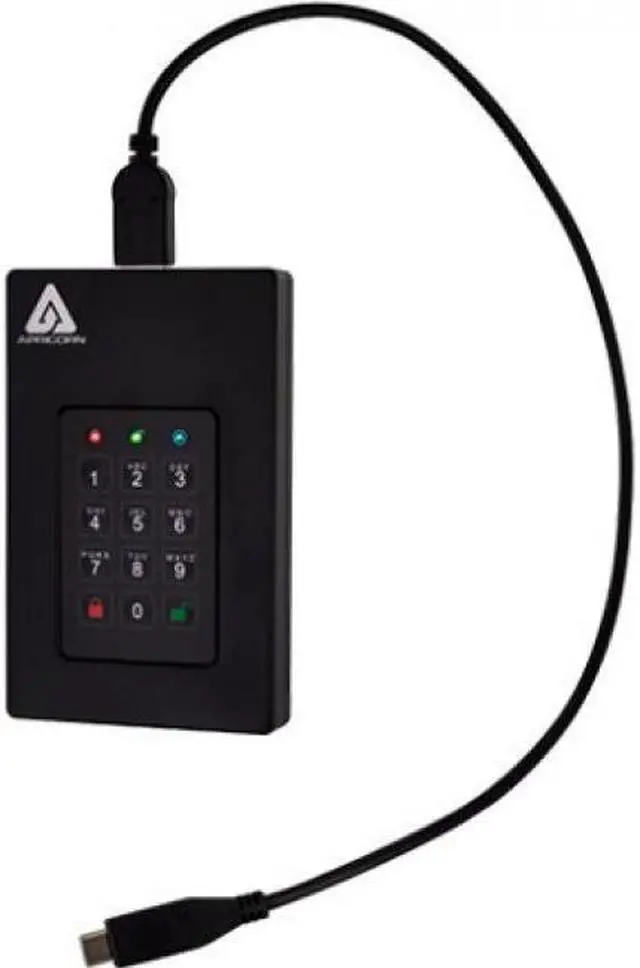 Alt view image 13 of 20 - Apricorn Aegis Fortress 5 TB Hard Drive External USB 3.0 AFL35TB