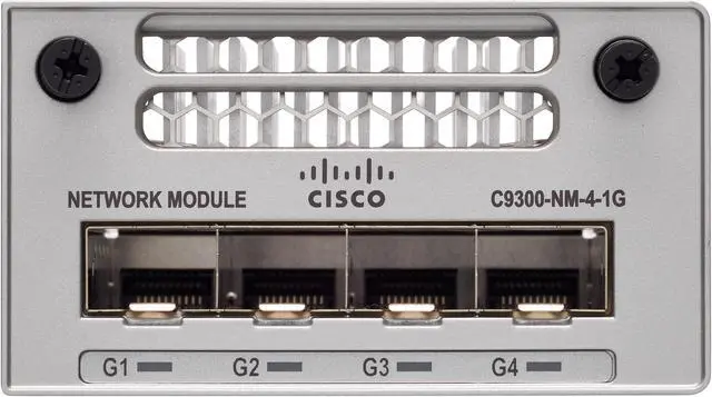 Alt view image 5 of 6 - Cisco - C9300-NM-4G - Cisco Catalyst 9300 4 x 1GE Network Module, Spare - For Data Networking - 4 1000Base-T Network -