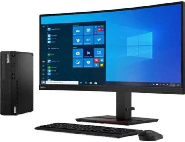 Alt view image 3 of 20 - Lenovo ThinkCentre M720e 11DC0036US Desktop Computer - Intel Core i5 10th Gen i5-10400 Hexa-core (6 Core) 2.90 GHz - 16 GB RAM DDR4 SDRAM - 256 GB SSD - Small Form Factor - Black - Windows 10 Pro 64-b
