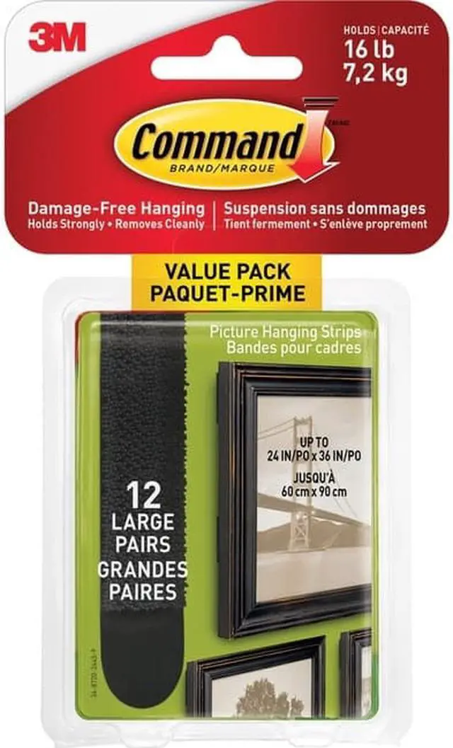 Alt view image 8 of 18 - Command 3/4 In. x 3-5/8 In. White Interlocking Picture Hanger (12 Count)