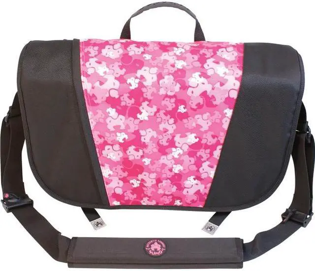Alt view image 15 of 19 - Sumo - Messenger Bag - 15.6" or 16" screens - Black/Pink