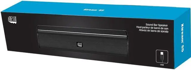 Alt view image 3 of 20 - Adesso Speaker Xtream S5 USB Sound Bar Speaker 5Wx2 4ohm 160hz18khz 6ft RTL