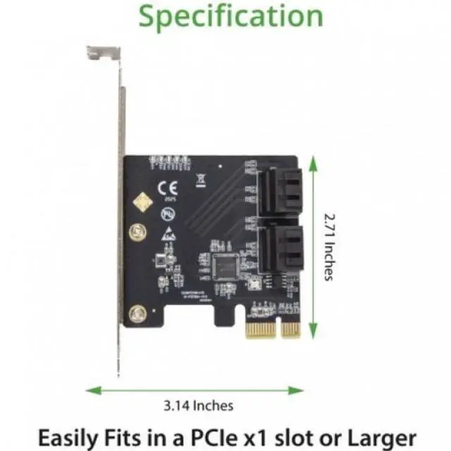 Alt view image 9 of 20 - 4 Port SATA III PCI-e 3.0 x1 Card Non-Raid with Low Profile Bracket