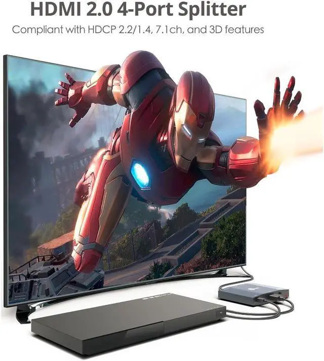 Alt view image 6 of 20 - SIIG 1x4 HDMI 2.0 4K HDR EDID Splitter CE-H26K11-S1