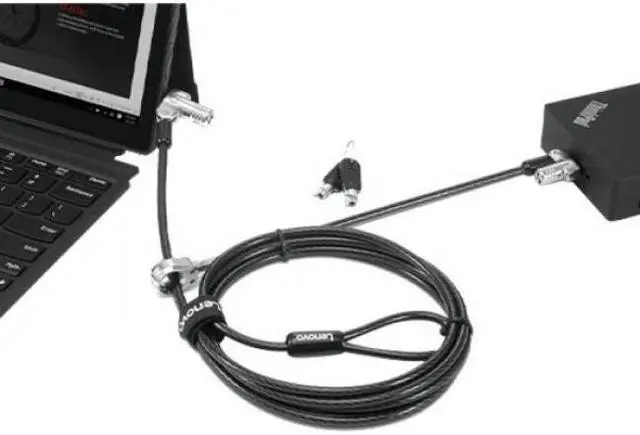 Alt view image 3 of 3 - NanoSaver Twin Head Cable Lock from Lenovo, Black