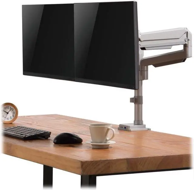 Alt view image 6 of 18 - Tripp Lite Flex-Arm DDR1732DAL Desk Mount for Monitor, HDTV, Workstation, TV, Flat Panel Display - Silver - 2 Display(s) Supported32" Screen Support - 19.84 lb Load Capacity - 75 x 75, 100 x 100