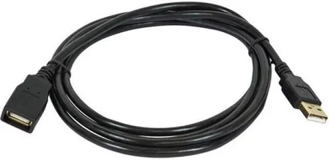 Alt view image 3 of 9 - Monoprice USB 2.0 Extension Cable - 15 Feet - Black | Type-A Male to USB Type-A Female, 28/24AWG, Gold Plated Connectors