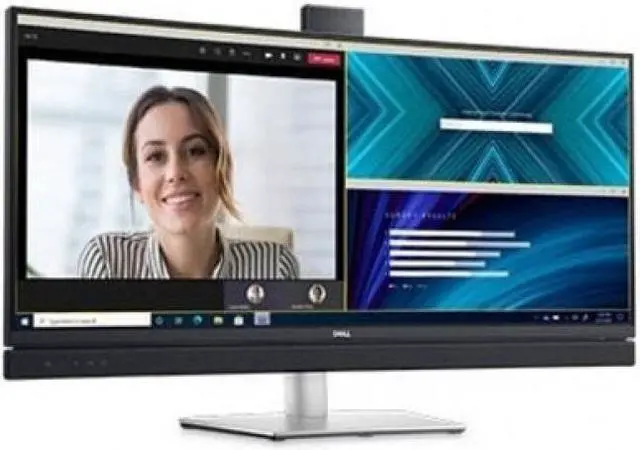 Alt view image 5 of 20 - Dell C3422WE 34" 21:9 WQHD 3440 x 1440 (2K) 60 Hz HDMI, DisplayPort, USB, Audio Built-in Speakers Video Conferencing IPS Monitor