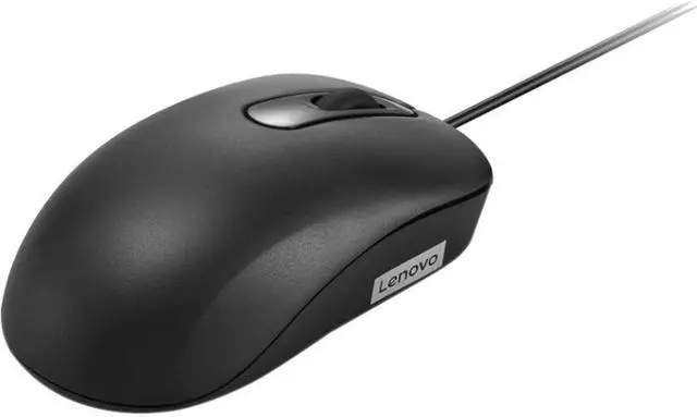 Alt view image 2 of 19 - Lenovo Basic Ambidextreous Optical 3 Buttons Wired USB Mouse Black 4Y51C68693