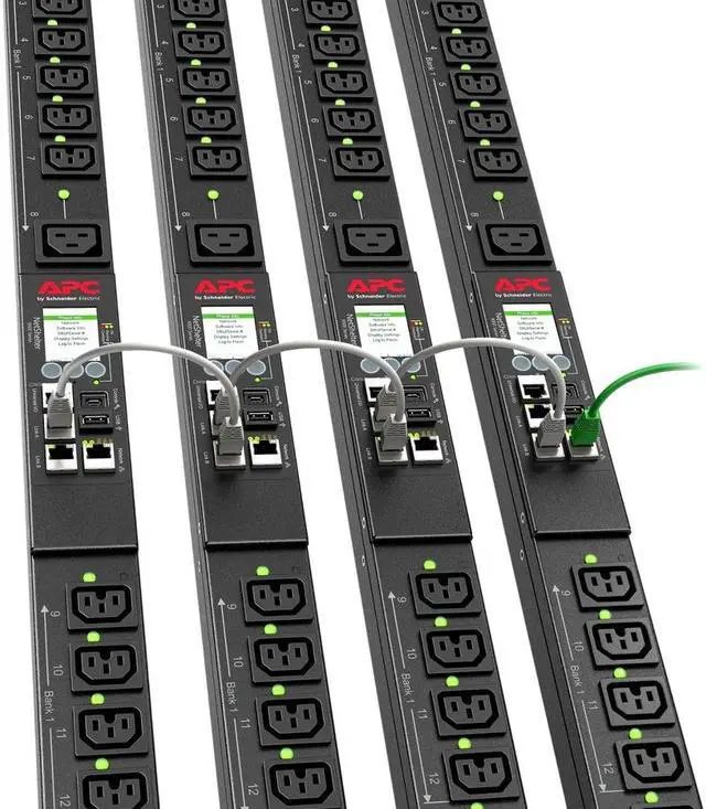 Alt view image 2 of 16 - APC NetShelter 9000 Series 200-208V Rack Power Distribution Unit 24-Outlet Black (APDU9941)