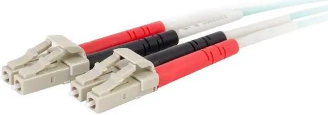 Alt view image 9 of 12 - C2G 01139 OM4 Fiber Optic Cable - LC-LC 50/125 Duplex Multimode PVC Fiber Cable, Aqua (65.6 Feet, 20 Meters)