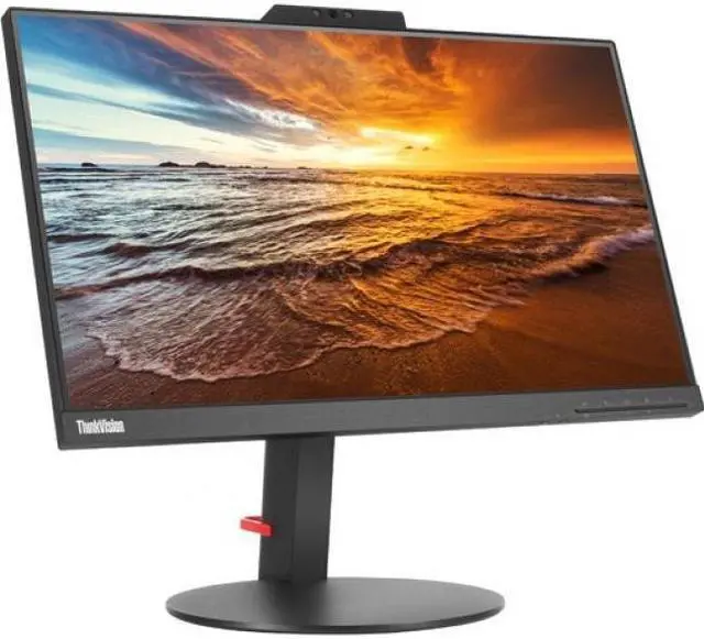 Alt view image 14 of 18 - Lenovo ThinkVision T22v-10 22" (21.5" Viewable) Full HD 1920 x 1080P 60Hz, 4ms IPS Monitor with Built-in Speakers, Webcam and Height Adjustable Tilt, Pivot, Swivel