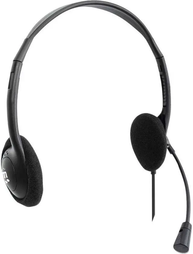 Alt view image 3 of 20 - Manhattan Stereo USB Headset - Stereo - USB Type A - Wired - 32 Ohm - 20 Hz - 20 kHz - Over-the-head - Binaural - Supra-aural - 4.92 ft Cable - Uni-directional Microphone - Black