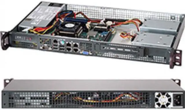 Alt view image 8 of 12 - BLACK 1U MINI SC505 CHASSIS W/