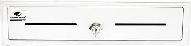 Alt view image 2 of 8 - APG Entry Level- 13" Electronic Point of Sale Cash Drawer | Arlo Series EKDS320-1-W330-A10 | Printer Compatible with CD-101A Cable Included | Plastic Till with 4 Bill/ 5 Coin Compartments | White