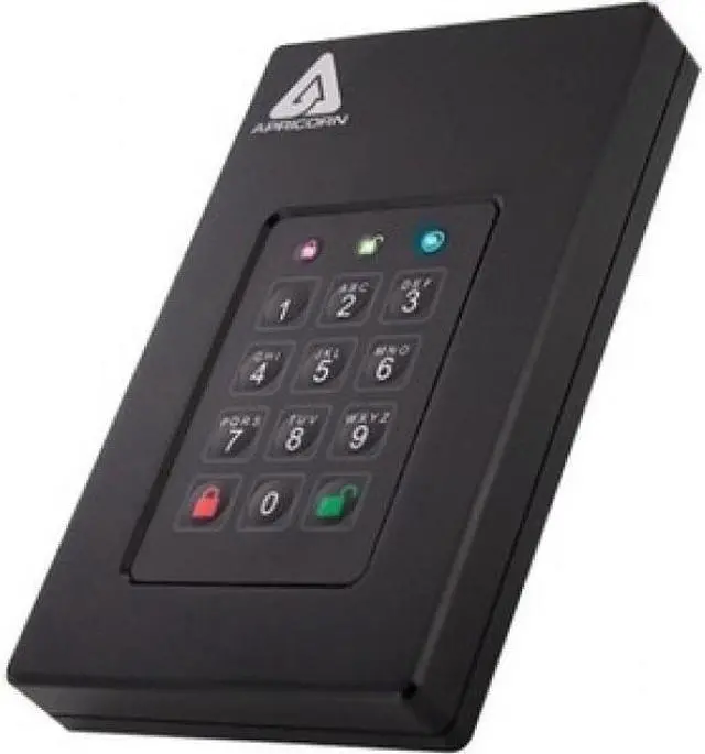 Alt view image 2 of 20 - Apricorn Aegis Fortress 4 TB Hard Drive - External - USB 3.0
