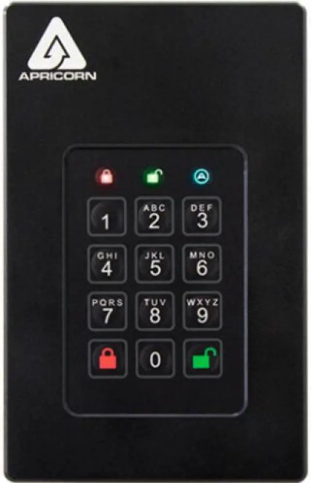 Alt view image 4 of 20 - Apricorn Aegis Fortress 4 TB Hard Drive - External - USB 3.0