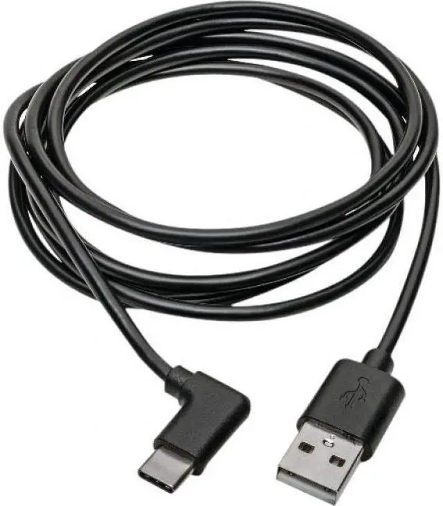 Alt view image 3 of 10 - Tripp Lite USB 2.0 USB A to USB C M/M Right-Angle Hi-Speed Cable U038006CRA