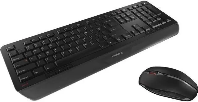Alt view image 7 of 14 - CHERRY GENTIX DESKTOP Wireless Desktop - USB Wireless RF 104 Key - English (US) - Black - USB Wireless RF Mouse - Optical - 2000 dpi - 6 Button - Scroll Wheel - Black - Multimedia, Windows Key Lock, B